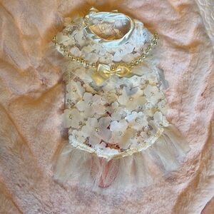 Beautiful white with pearls dress